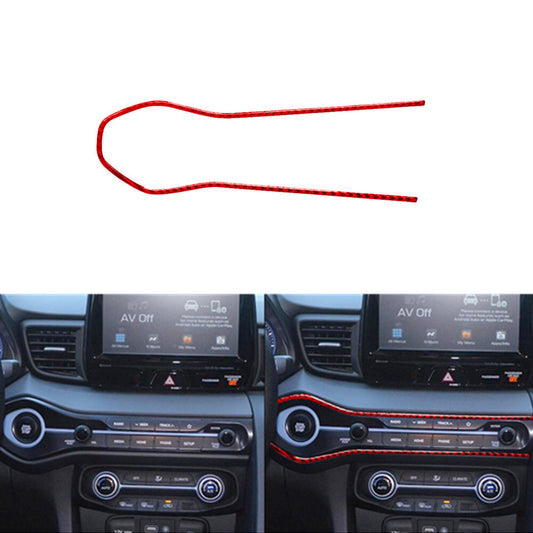 Carbon Fiber Dashboard Trim Frame Panel Stickers for Audi TT 8N 2001-2006 Red v