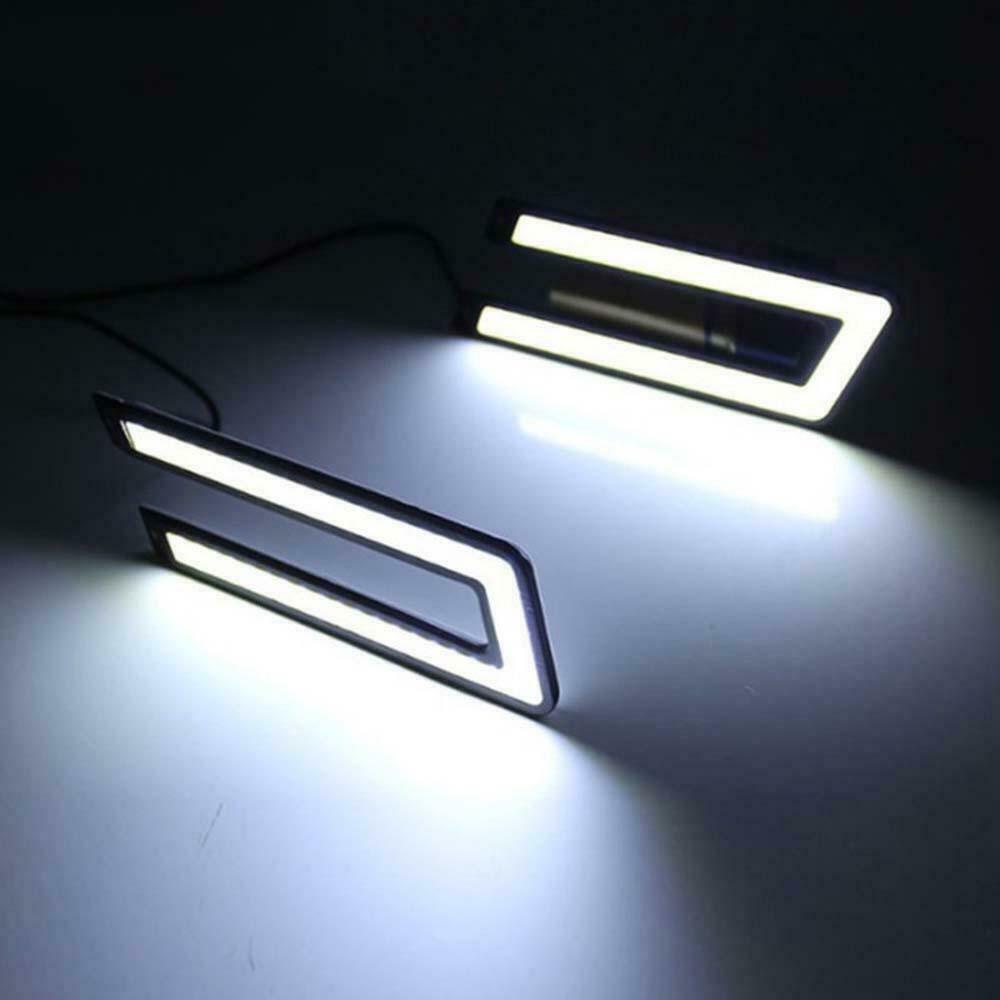 2x U-shaped universal automotive COB DRL LED daytime running lights and fog lights n