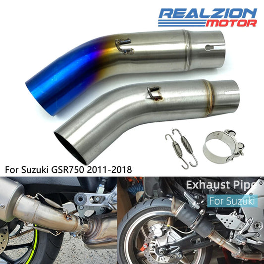 Slip-On System Middle Link Pipe Exhaust Section Connect for Suzuki GSR 750 2011-2018