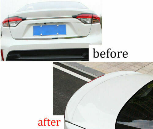for Toyota for Corolla Sedan 2019-2023 LED White Rear Spoiler Trunk Lip Wing Cover