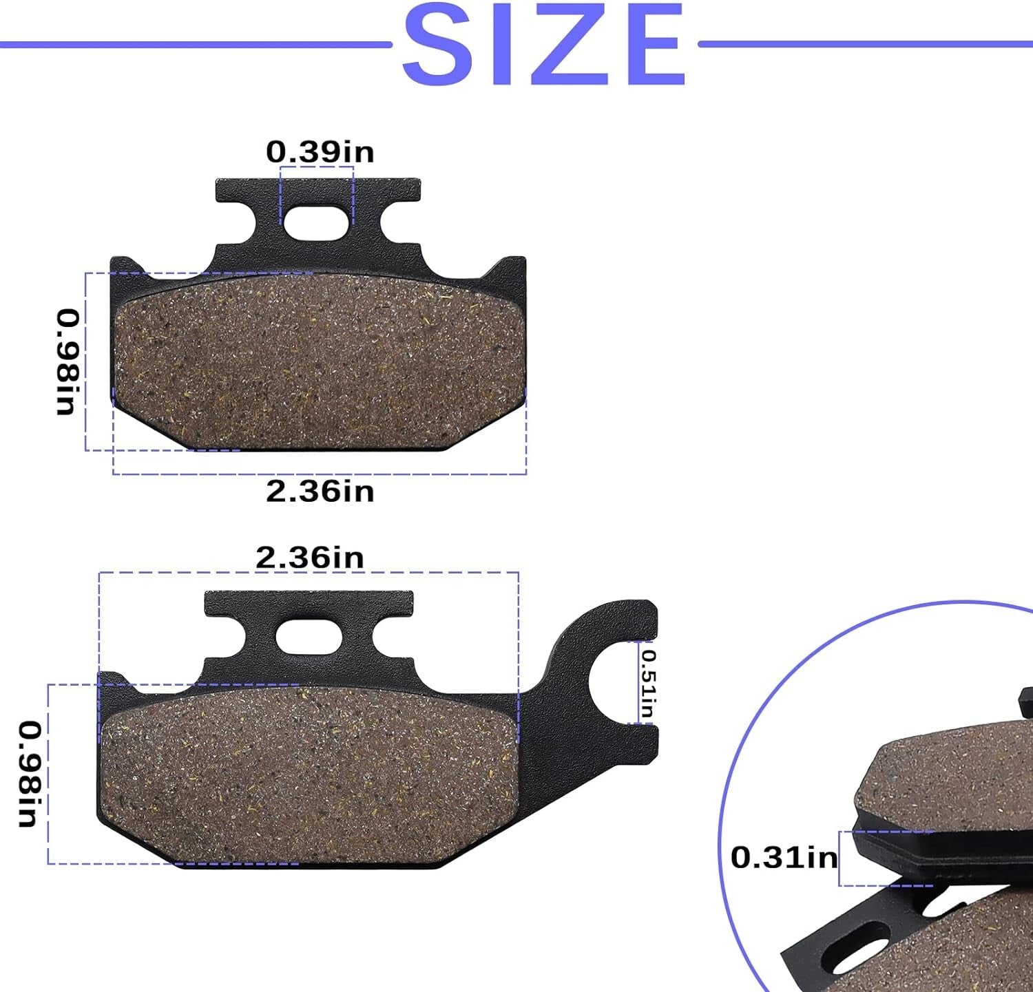 Brake Pads for Can Am Outlander 400 4x4 STD/650 XT 4x4/800 R XMR/Max 650 XT 4x4