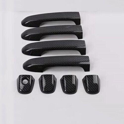 for Lexus GX 460 2010-19 ABS Carbon Fiber Exterior Side Door Handle Cover Trim