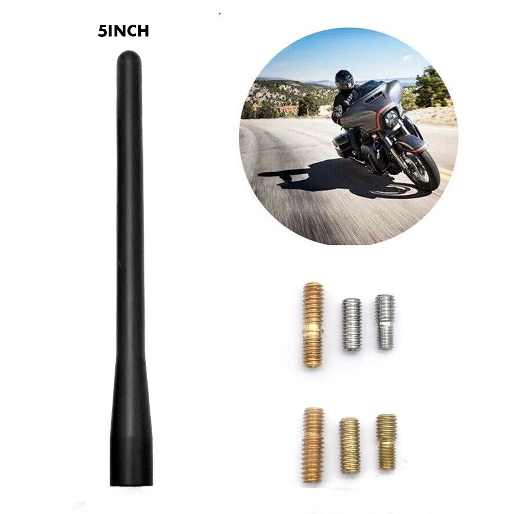 A 5-inch short antenna mast is suitable for Harley-Davidson Electra Tour Glide on the highway. n