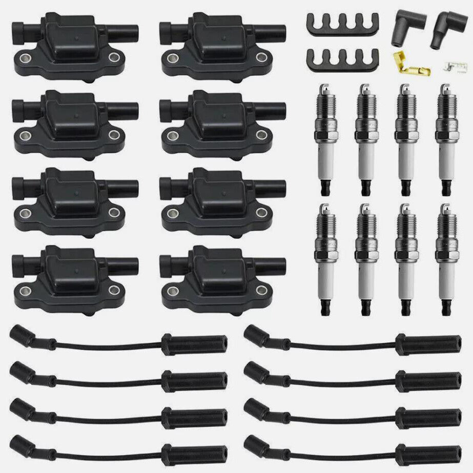8 PACK UF413 Ignition Coil + 41-110 Spark Plug + 9748UU Wire Fit for GMC n
