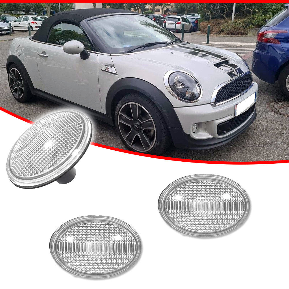 2-piece side marker fender lights suitable for Mini Cooper S R55 R56 R57 R58 R59 with clear lens