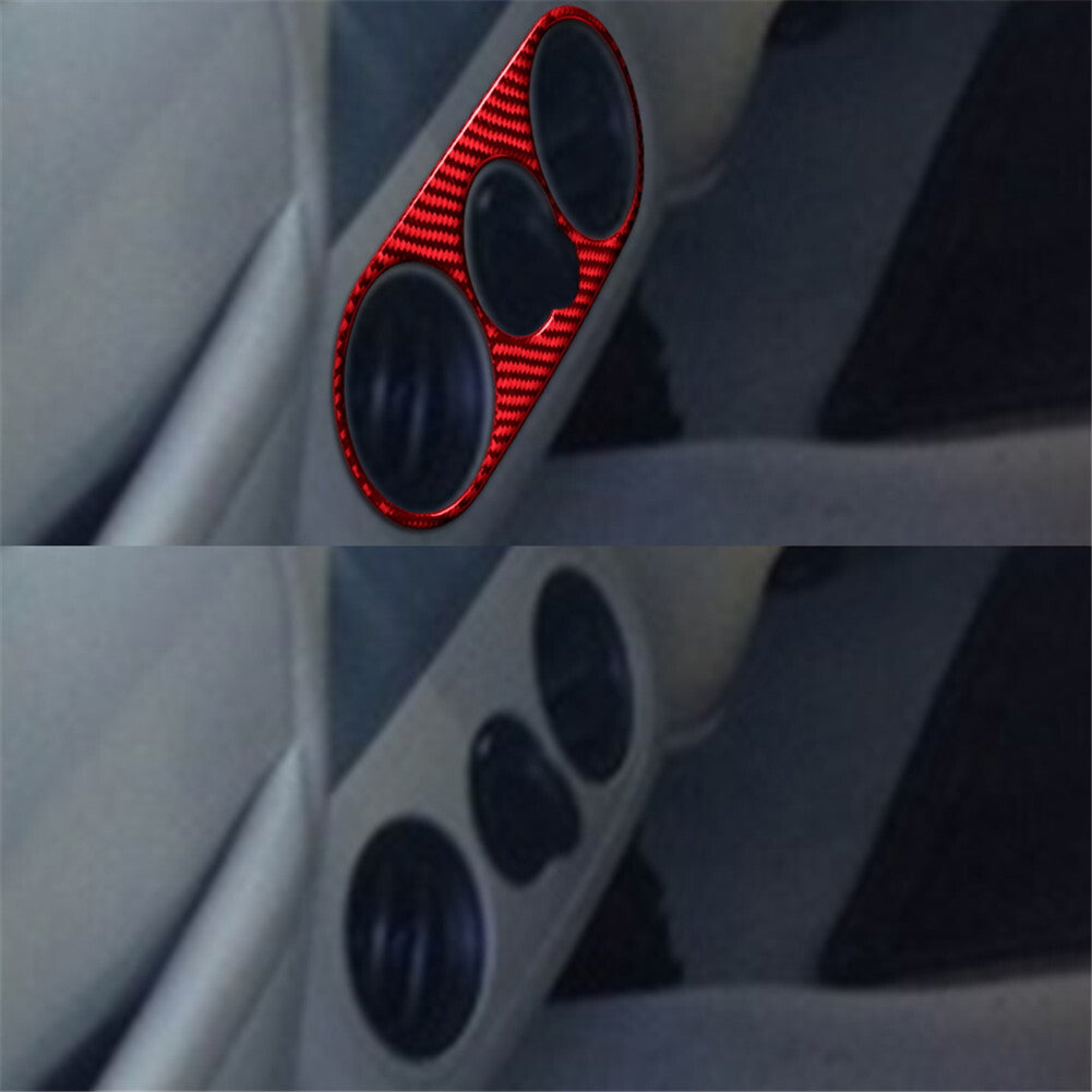 2x Carbon Fiber Steering Wheel Buttons Trim for Subaru Forester 2009-2013 Type B v