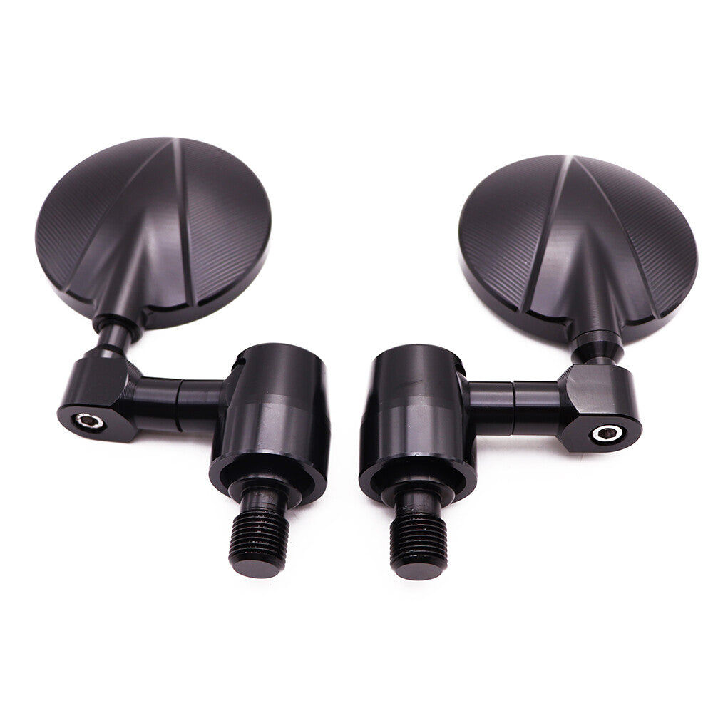 Black Handlebar end Side Mirror W/ 16mm Bolt-on for Yamaha XJ6 MT-09 MT-07 MT-03 Q