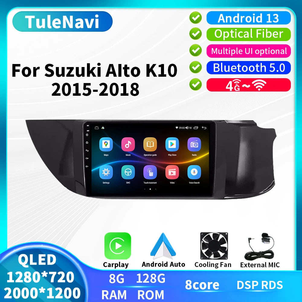 Android CarPlay Car Radio for Suzuki Alto K10 2015-2018 Stereo GPS Player Screen