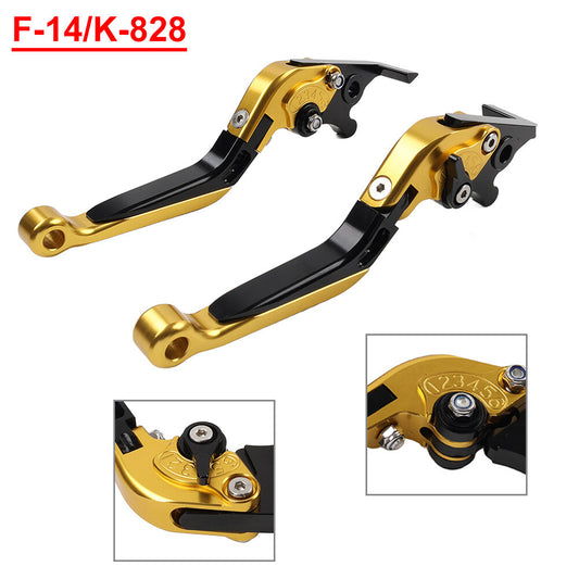 CNC Folding Extendable Brake Clutch Levers for Kawasaki Z1000 ZX9R ZX6R Gold Q