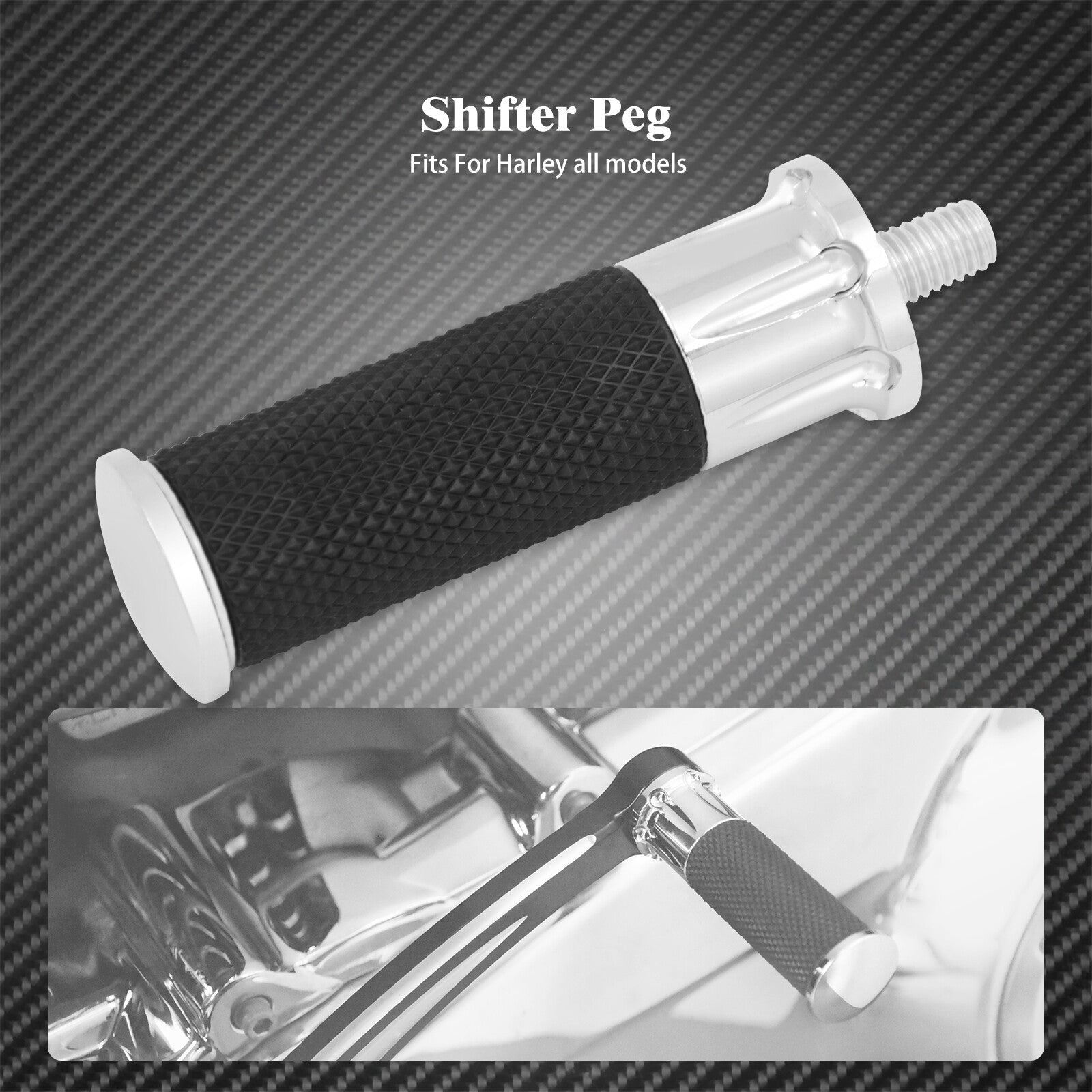 8mm Toe Foot Thread Shift Shifter Pegs Fit for Harley Touring Glide Softail XL