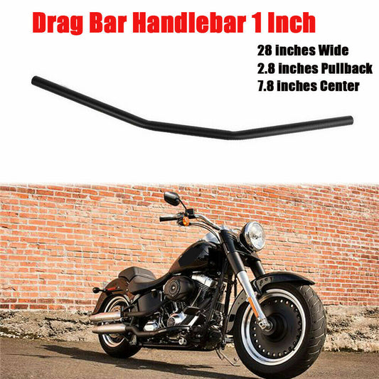 Drag Bars 7/8 22mm Motorcycle Steel for Honda for Suzuki CG125 Universal Black