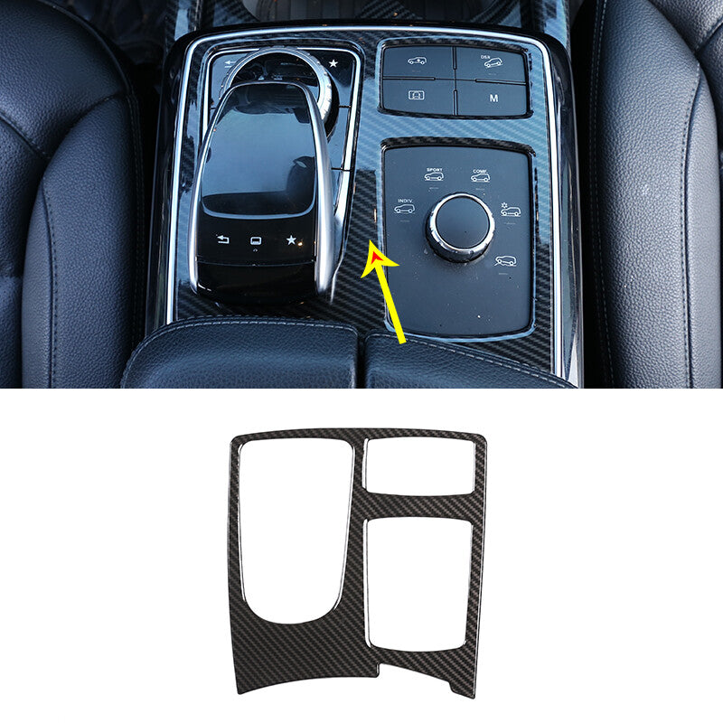 Carbon fiber center console gear shift cover trim suitable for GLE GLS 2016 - 2019 n