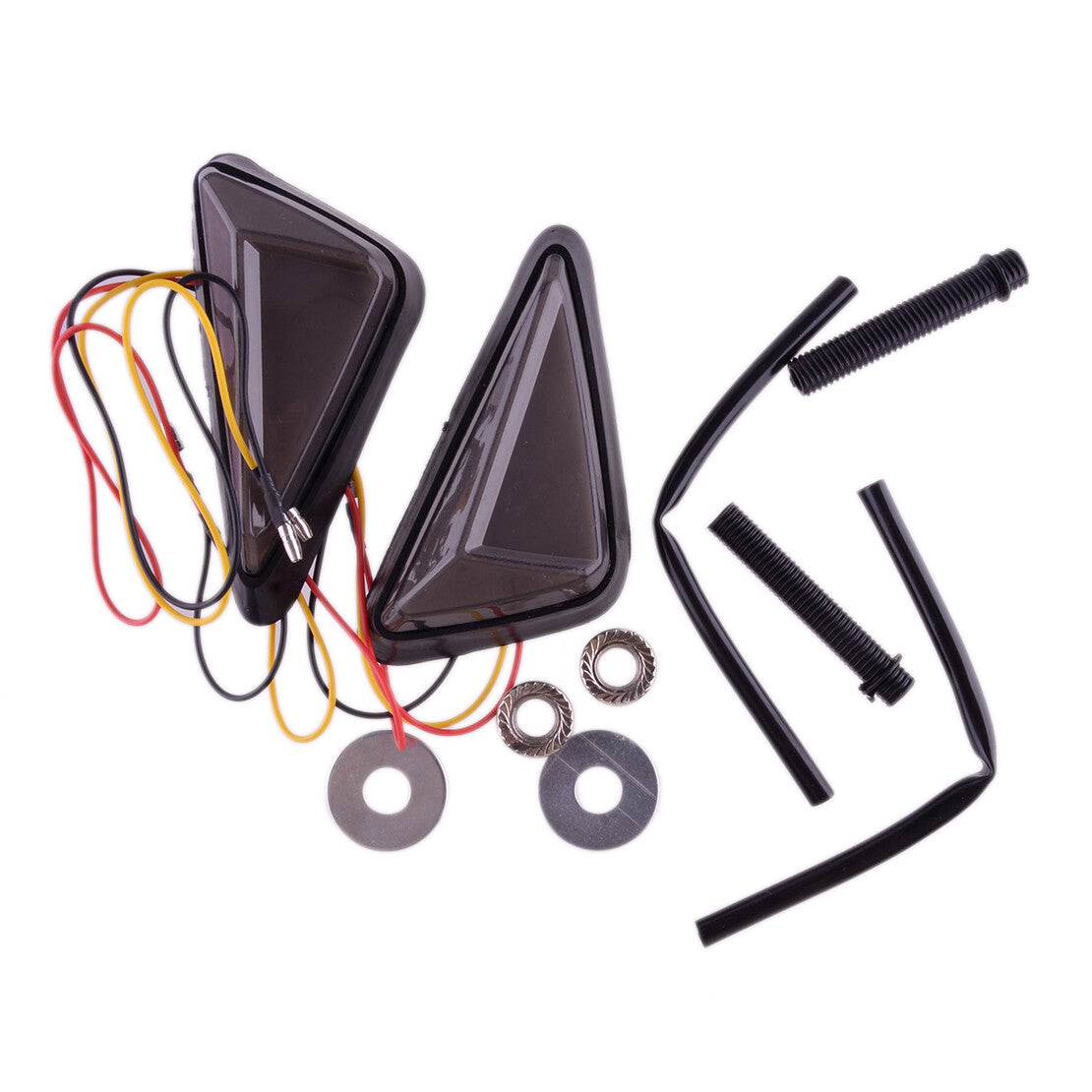 2pcs Motorcycle Flush Mount LED Turn Signal Indicator Blinker Light White Amber v