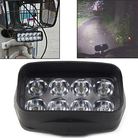 1X Motorcycle Headlight Spot Fog Light White 8-LED Headlamp For Car UTV ATV 12V Q