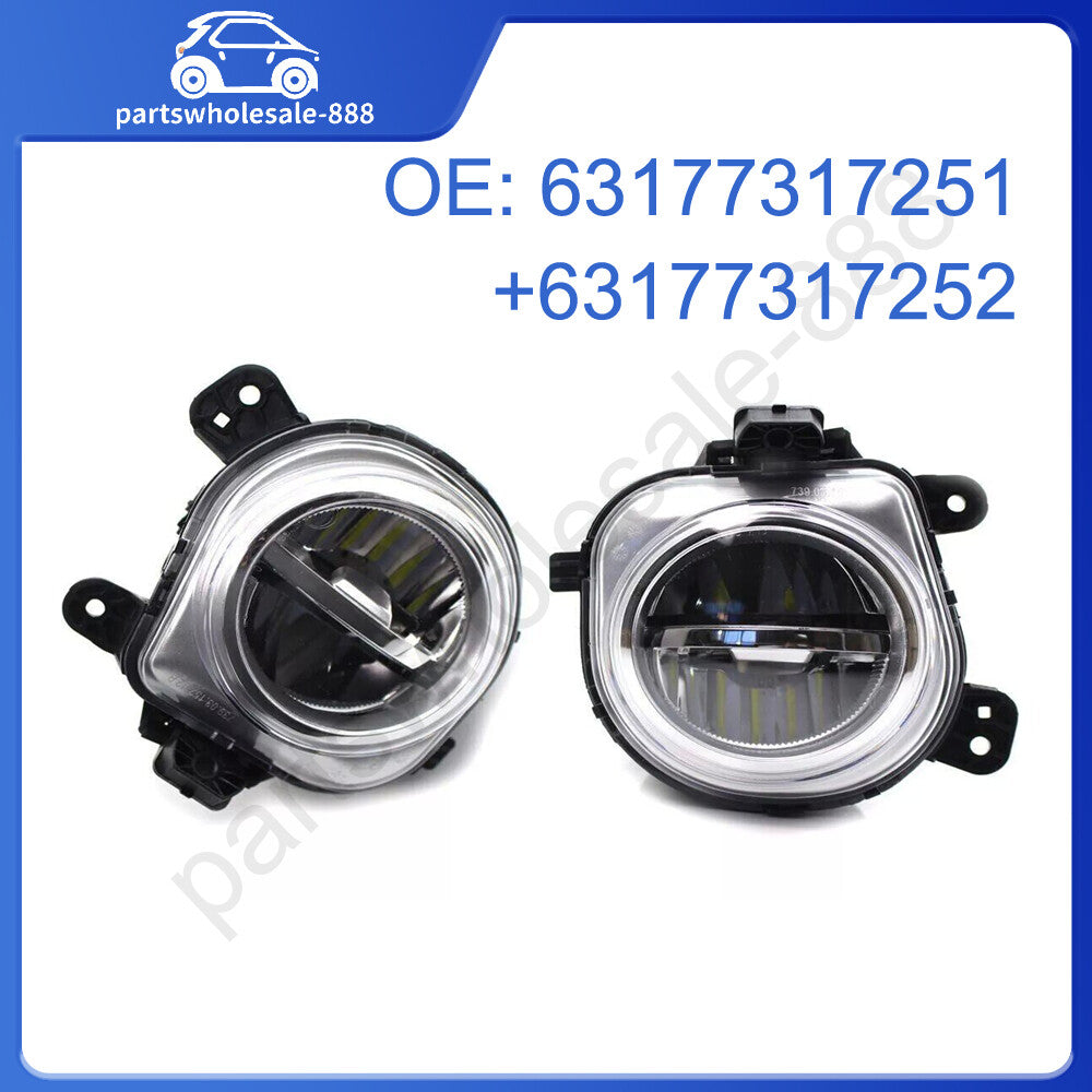 1 Pair LH+RH LED Fog Lights for BMW X3 F25 X4 F26 X5 F15 X6 F16 63177317251 7252