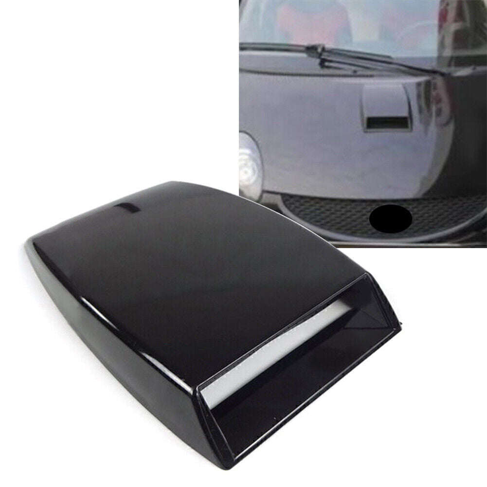 Air Flow Intake Hood Scoop Vent Bonnet Cover Roof Decorative Universal Black