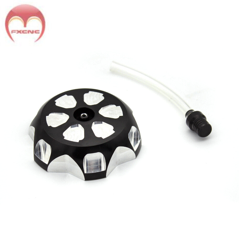 Suitable for Kawasaki KFX 400 All Years Black CNC Motorcycle Gas Fuel Tank Cap 59mm