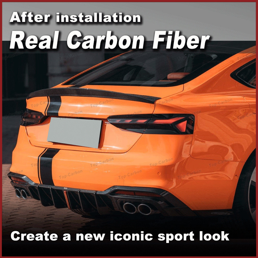 for Audi A5 S Line S5 RS5 Coupe 2017-24 Dry Carbon Fiber Rear Trunk Spoiler Wing