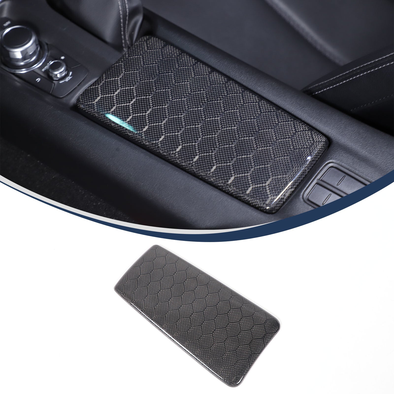 Honeycomb carbon fiber center armrest box cover for Mazda MX-5 Miata- n