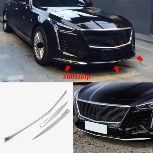 Stainless steel chrome front bumper trim cover for Cadillac CT6 2019 - 2020