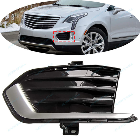 Left Front Bumper Fog Light Bezel Cover Grille r Fit for Cadillac XT5 2017-2019 Q