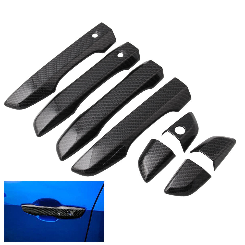 for Honda for Civic Gen 2016-2020 ABS Carbon Side Door Handle Bowl Cover 4pcs
