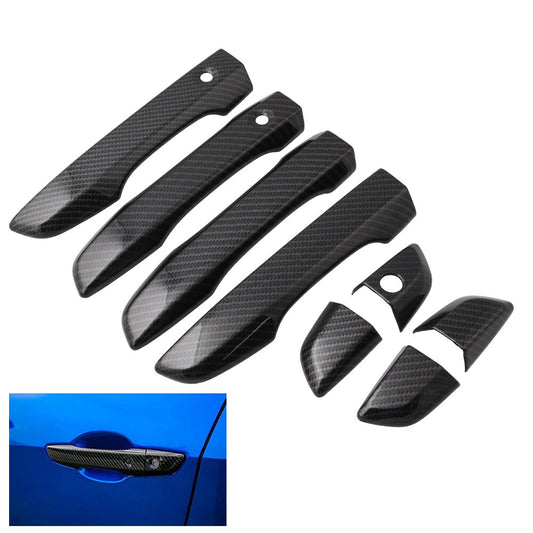 for Honda for Civic Gen 2016-2020 ABS Carbon Side Door Handle Bowl Cover 4pcs