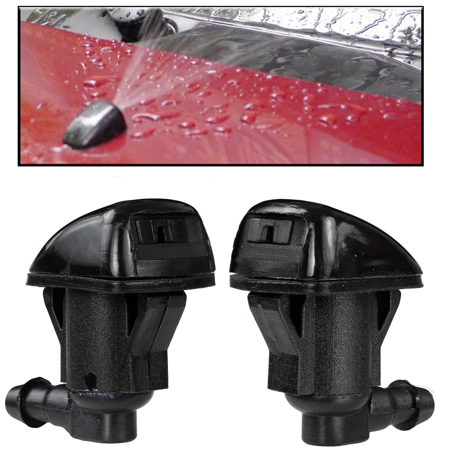 2pcs wash water nozzle splash nozzles windshield washer nozzle car nozzles for Toyota Avensis Q