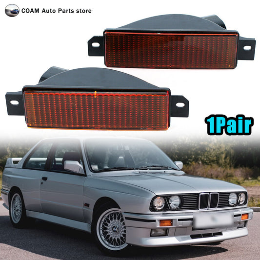 Two-piece front turn signal indicator corner lights for BMW 3 Series E30 1987-1991