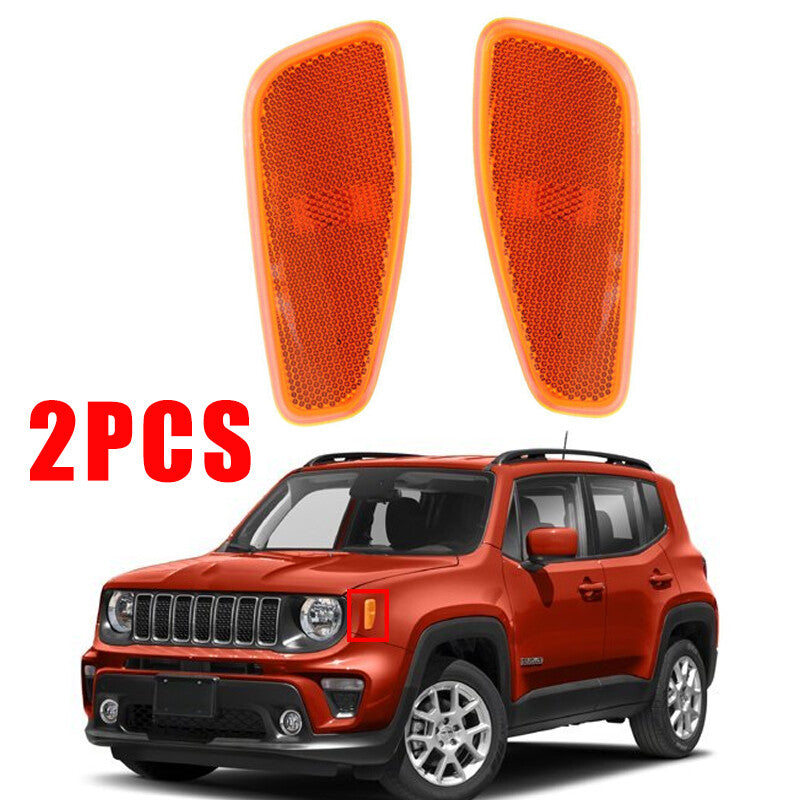 1Pair for Jeep Renegade 2015-2021 Front Side Marker Lights Width Lamp Right+Left