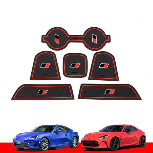 Gate Slot Cup Pad for Toyota GR86 for Subaru BRZ 2021 - 2023 Car Mat Accessories RED