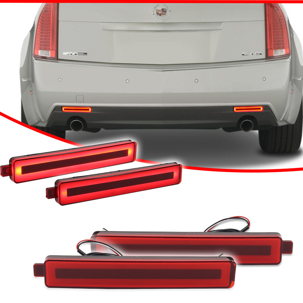 Suitable for 2005-2009 Equinox/Trailblazer SS red LED reflective brake light pair- v