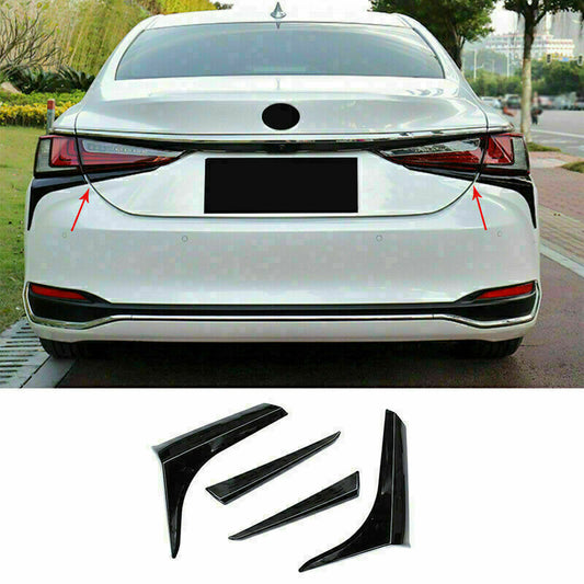 for Lexus ES300H 250 350 2019-2023 Piano Black Rear Tail Light Lamp Trim Cover