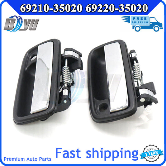 Pair of door handles, 2x, black LH & right exterior, for Tacoma pickup trucks 95-04- v