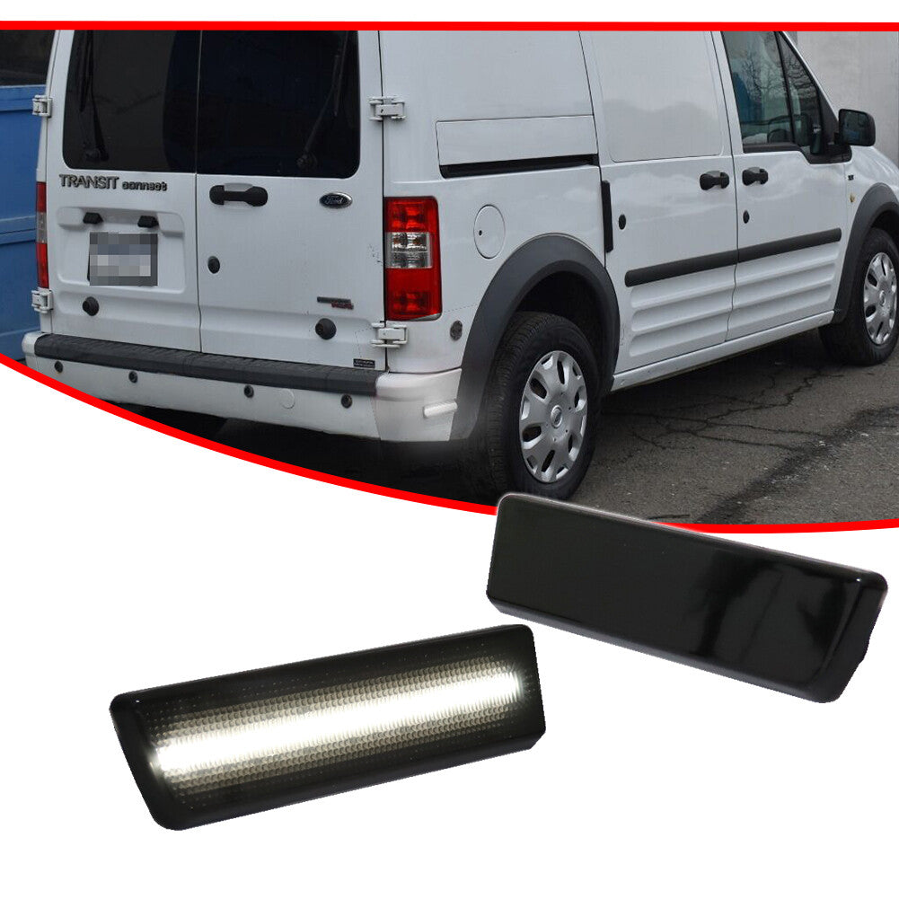 Smoked white rear marker signal light suitable for 10-13 Transit Connect- v