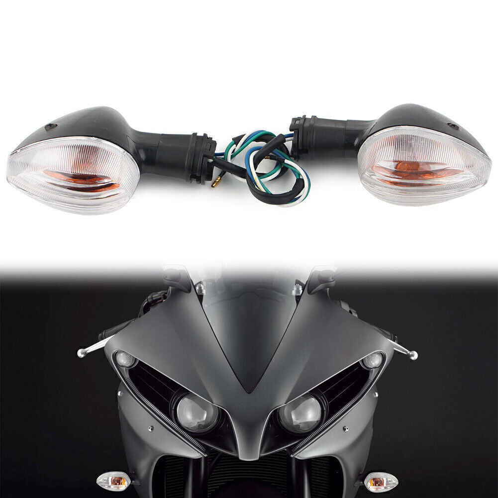 for Yamaha R1 2004-2006 R6 2003-2006 Motorcycle Turn Signal Light Blinker Clear Q