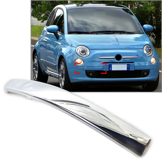 Front Right Side Bumper Moulding Trim Chrome Fit for FIAT 500 2007-2015 ABS Car