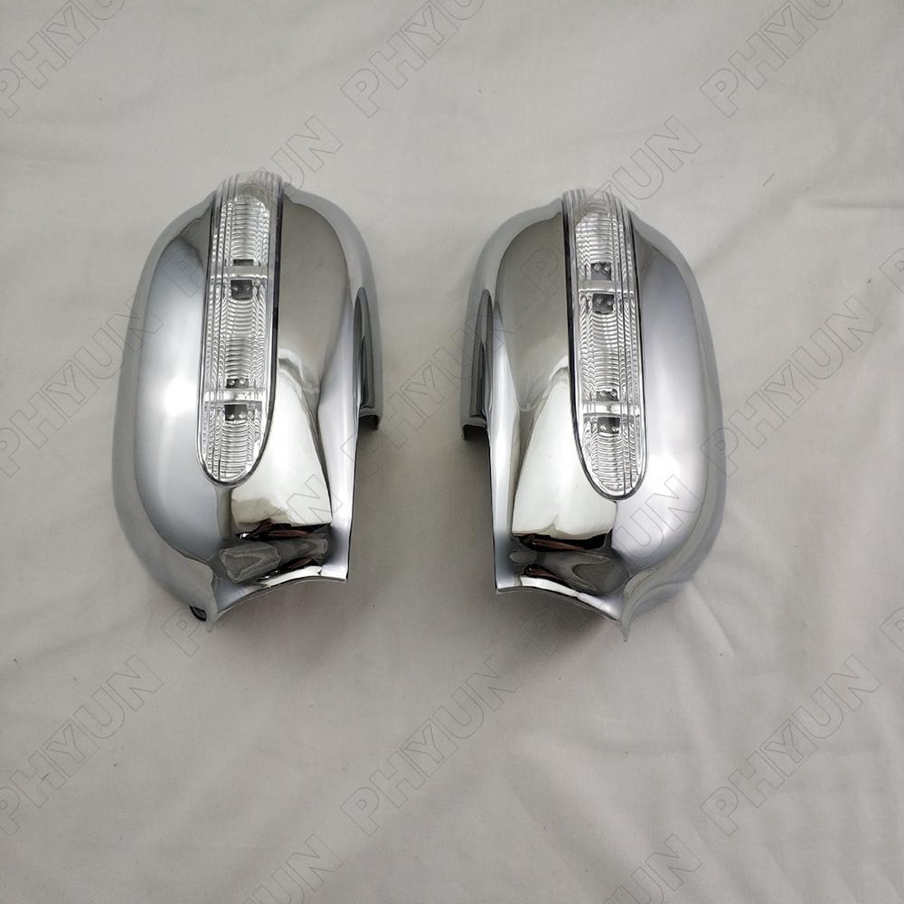 For 1993-1997 for Toyota for Corolla Side Mirror Cover Housing Trims with LED Light 2Pcs