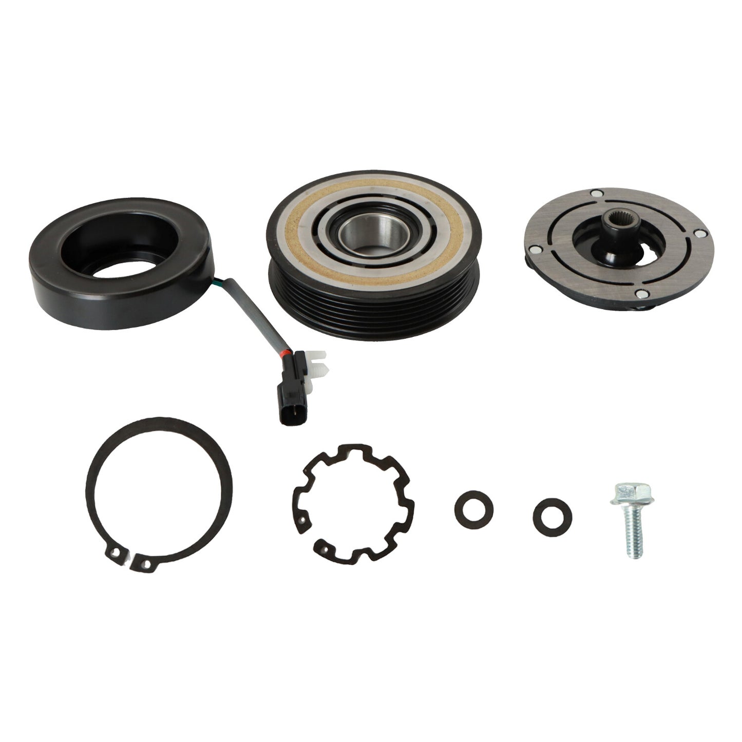 A/C Compressor Clutch Kit For 2013 - 2019 for FORD EXPLORER 3.5L Pulley Coil 198342