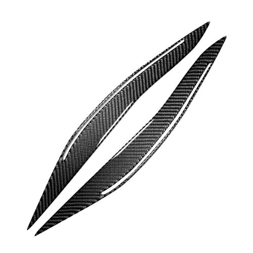 Car Carbon Fiber Headlight Eyebrows Cover fit for 5 F10 F18 11-17 v