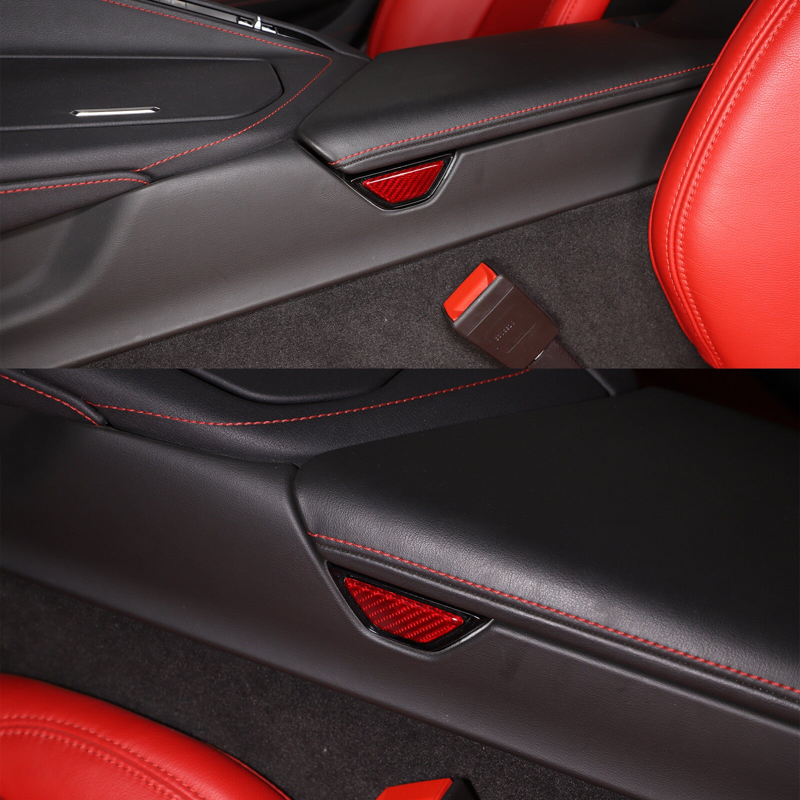 Red Alloy Steering Wheel Emblem Ring Trim Trim for FJ Cruiser 2007-21- v