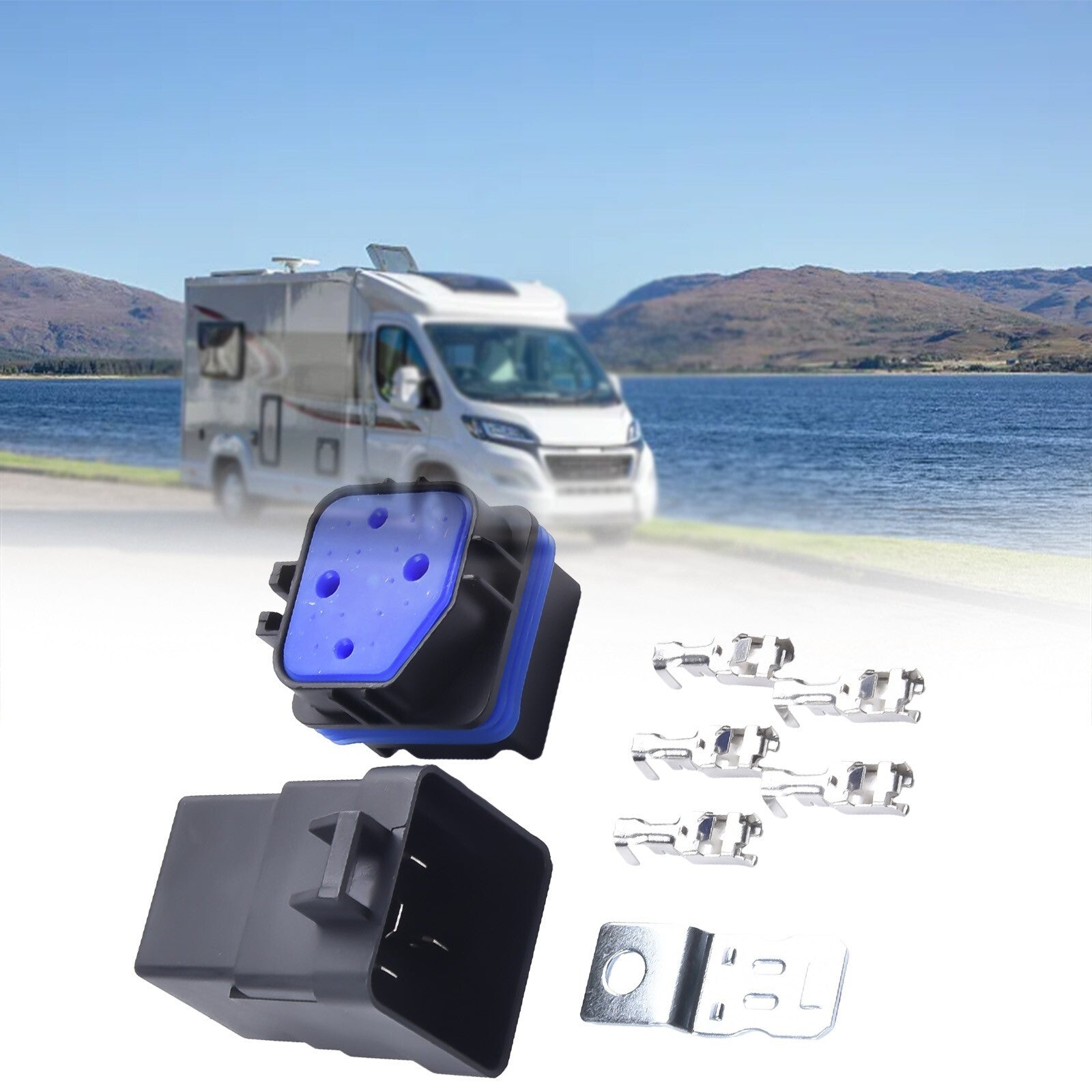 Quick and Easy Installation 5Pin Waterproof Relay Kit for Car SUV RV Boat