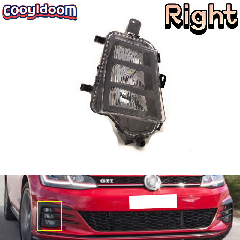 Right LED daytime running fog light suitable for 17-19 for Volkswagen for Golf 7, facelifted MK7.5 GTI GTD