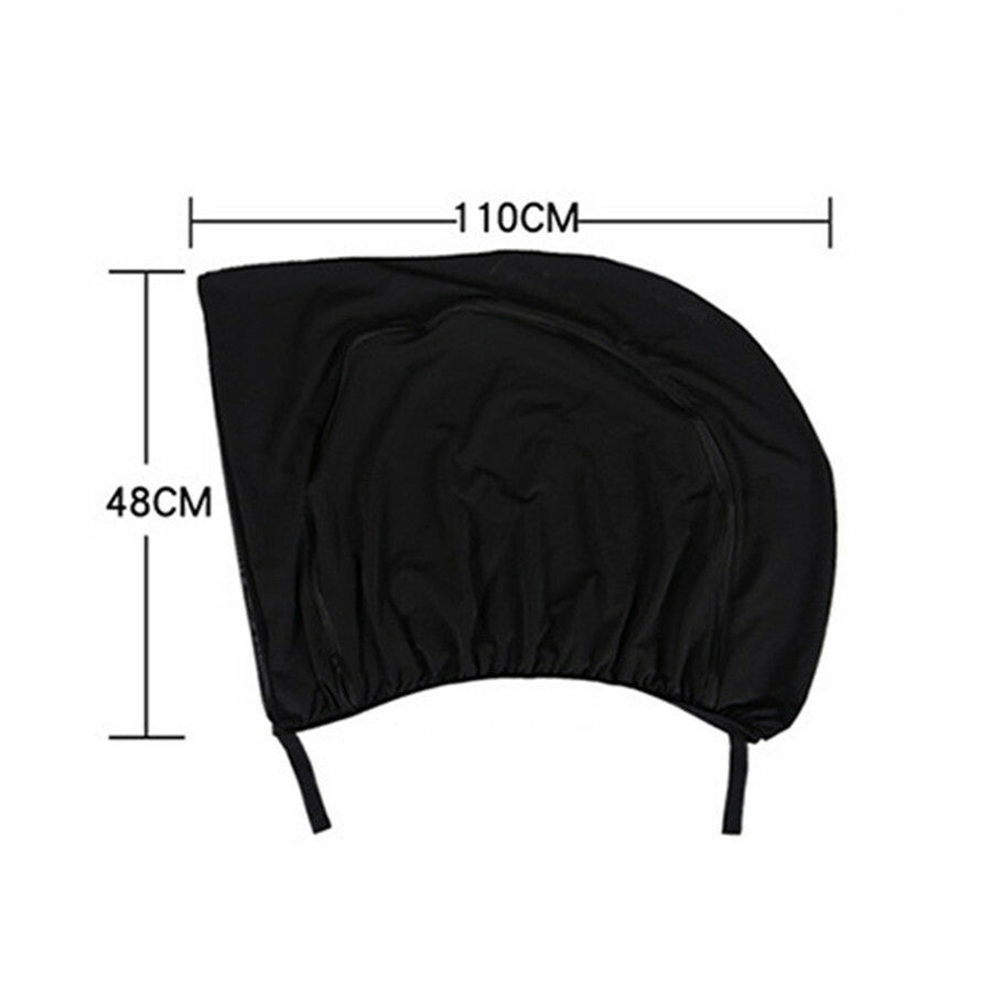 2-Piece Car Window Sunshade Screen with UV Protection and Blind Back Cover