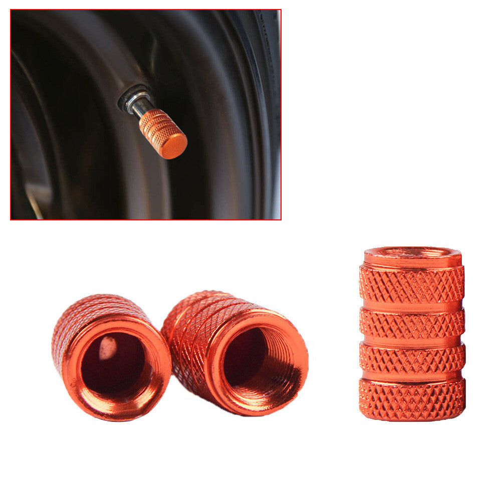 4-Piece Universal Aluminum Car Wheel Tire Valve Stem Air Dust Cover Screw Caps Q