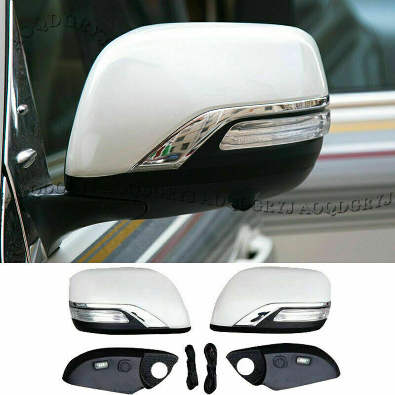 Pearl White Rear View Mirror Cover Replace for Toyota for Land Cruiser LC200 16-2021