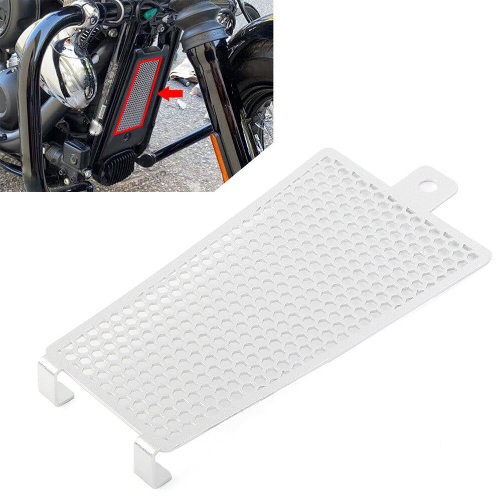 for Harley Softail 2018-2022 Silver Oil Cooler Radiator Grille Cover Protector Q