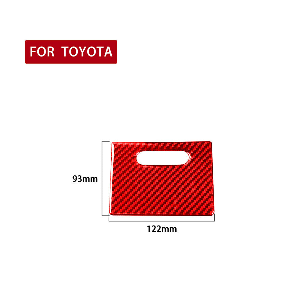 Red Carbon Fiber Inner Cigarette Lighter Panel Trim For T@yota for Corolla 2014-2018