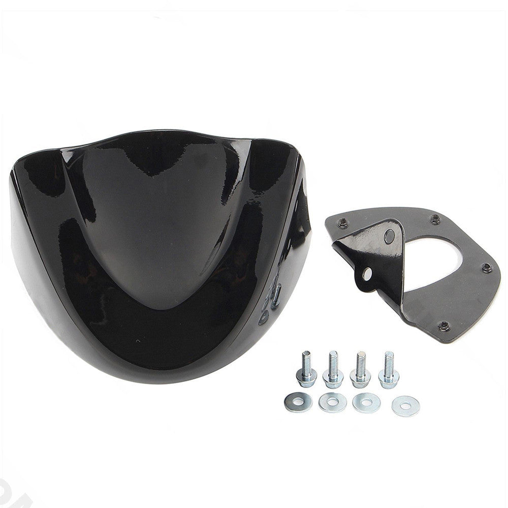 Gloss Black Front Fender Bottom Spoiler Mudguard Cover for Harley Dyna 2006-2017 Q