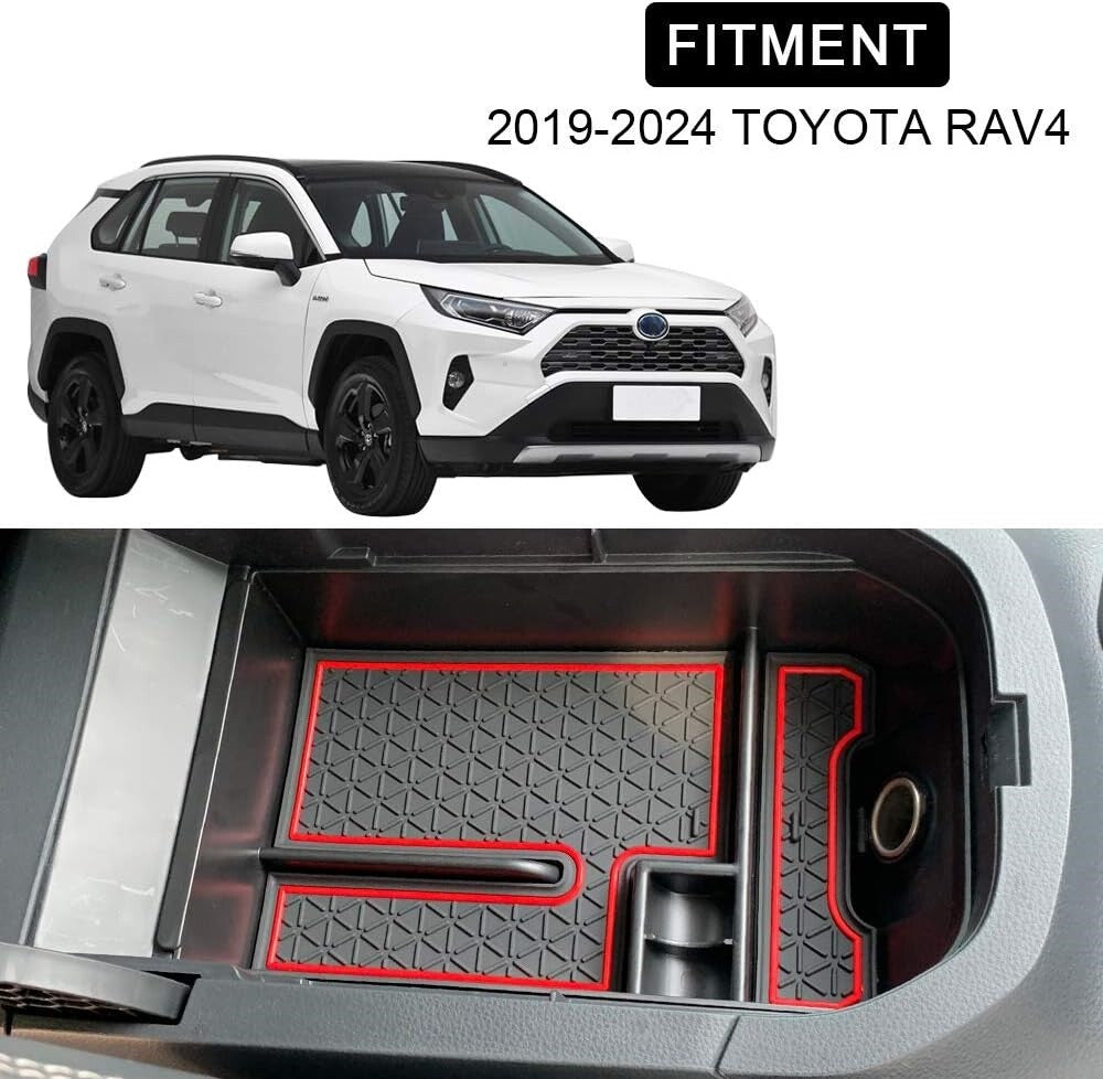 Suitable for 19-24 inch RAV4 XA50 car center console armrest storage tray - n